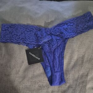 ThirdLove Royal Blue Lace Thong Size 0/5 NWT